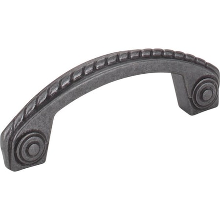 Jeffrey Alexander 3" Center-to-Center Gun Metal Rope Rhodes Cabinet Pull Z260-3DACM